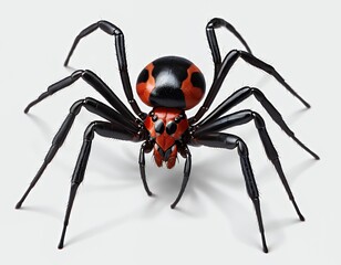 Obraz premium Close-up of a Redback Spider, Striking Pose, Detailed Arachnid Photography