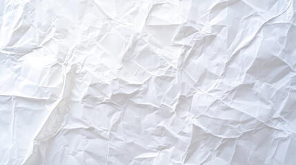 Obraz premium High - Quality Background of White Crumpled, Creased, Glued and Wrinkled Paper Poster Texture, Ideal for Vintage or Artistic Design