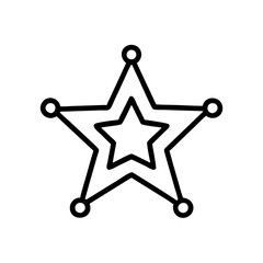sheriff star icon design