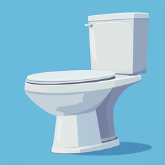 Person Sitting on Toilet Using Phone – Modern Bathroom Vector Illustration for Relaxation, Productivity, and Humor Art & Illustration
