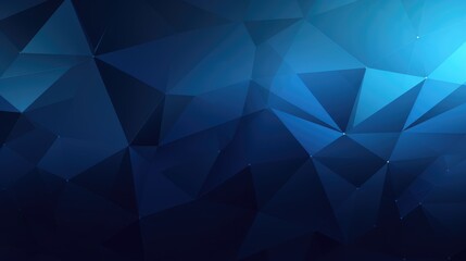Obraz premium A geometric abstract background featuring shades of blue and triangular shapes.