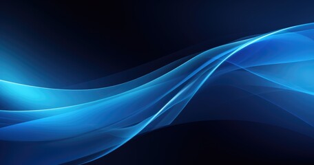 Abstract blue wave design with smooth gradients on a dark background.