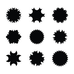 flowers icon set vector illustrator