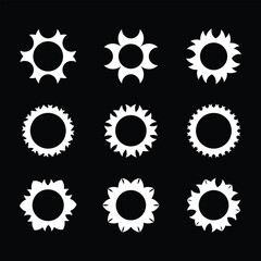 flowers icon set vector illustrator