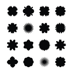 flowers icon set vector illustrator
