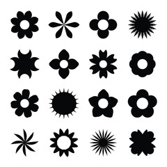 flowers icon set vector illustrator