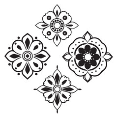 Ornamental mandala with golden color arabesque floral pattern islamic east style,Figure mandala for coloring