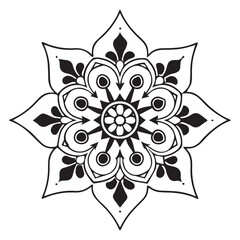 Ornamental mandala with golden color arabesque floral pattern islamic east style,Figure mandala for coloring