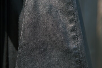 British Wax Cotton Jacket texture arm closeup