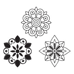 Ornamental mandala with golden color arabesque floral pattern islamic east style,Figure mandala for coloring