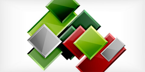 Colorful squares and rectangles. Vector Illustration For Wallpaper, Banner, Background, Card, Book Illustration, landing page