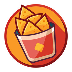 snack chips icon design