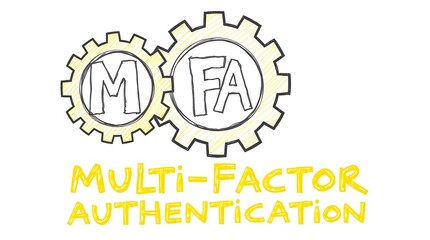 Fototapeta premium MFA, multi factor authentication. cloud computing concept, cloud technology, Saas, Paas, Iaas. AWS Services, secure socket layer, public key infrastructure, social engineering 
