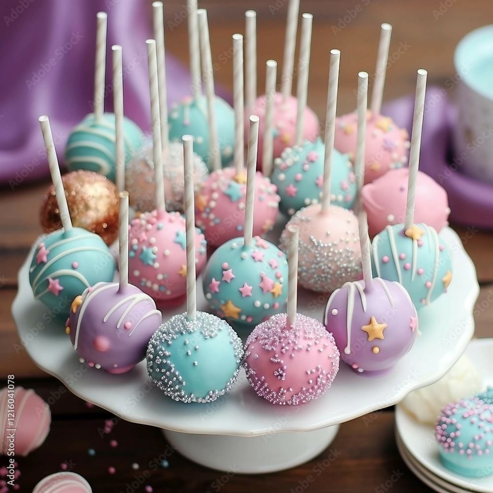 Wall mural  Pastel Cake pops