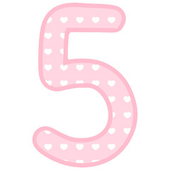 Cute pink number set