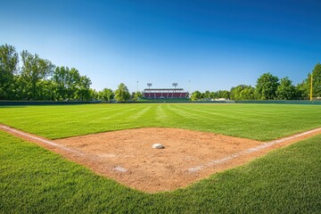 Baseball action at the field captivating view from behind home plate outdoor environment spectacular landscape sports photography perspective
