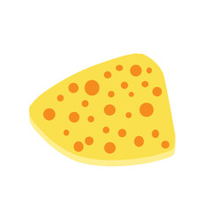 Flat design Illustration of cheese with holes in abstract shape 