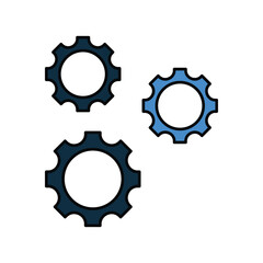 Setting color line icon with white background vector stock illustration