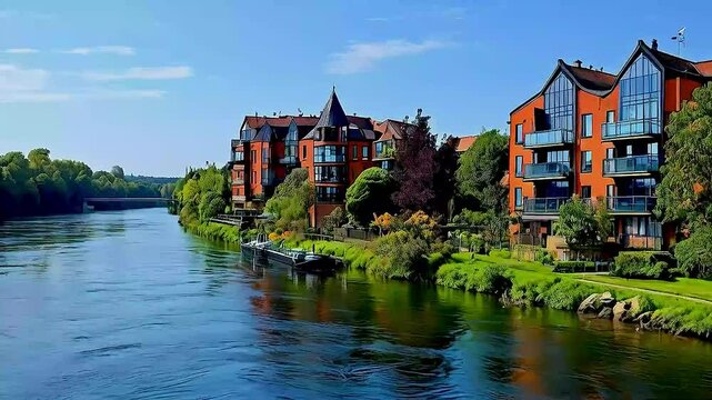 the river  and  the hotel  in Derry