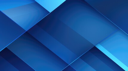 Obraz premium Abstract blue geometric design with layered shapes and gradients.