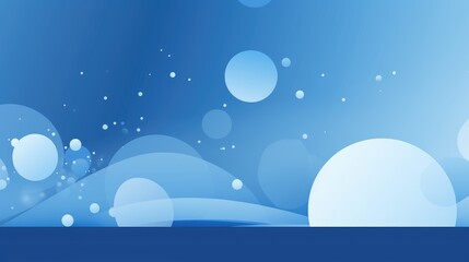Naklejka premium Abstract blue background with soft shapes and bubbles, ideal for digital design and presentations.