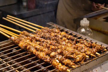 Spicy Lamb skewers over hot coals