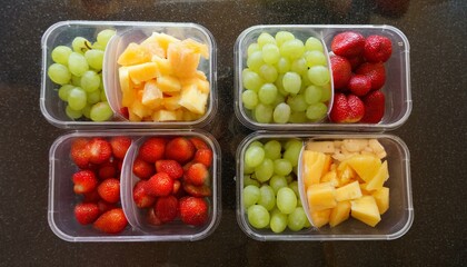 Healthy fruit and cheese snacks, perfect for a picnic!