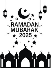 Ramadan Mubarak 2025 Celebration Design