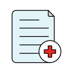 Obraz premium New Project color line icon with white background vector stock illustration