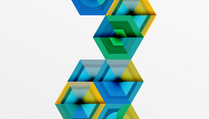 Hexagons design geometric abstract background