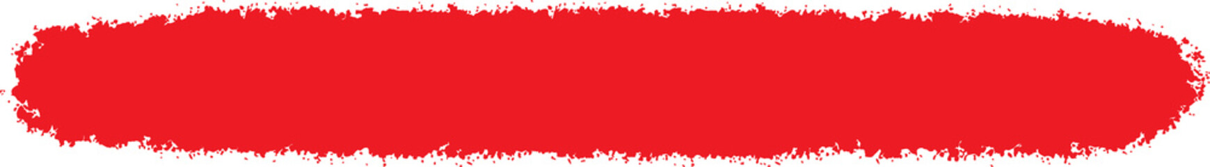 Red stroke or red line isolated on a transparent PNG background, featuring a bold red paintbrush line.