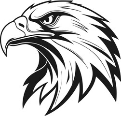 eagle head mascot isolated on white background