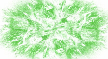 Abstract Green Explosion Texture Grunge Paint Splatter Background