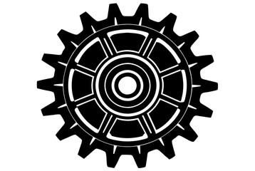 gear wheel silhouette vector 
