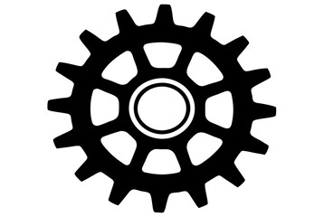 gear wheel silhouette vector 