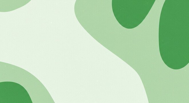 Abstract Green Background Organic Shapes Pastel Shades Nature Inspired Design