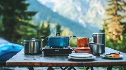 Mountain camping breakfast prep (1)