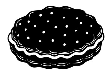 buttermilk biscuit silhouette vector 