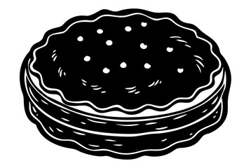 buttermilk biscuit silhouette vector 