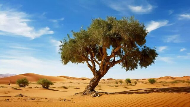 a tree in the desert