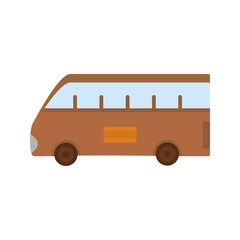 Bus on Airport Vector Icon
