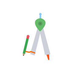 Geometrical Compass Vector Icon