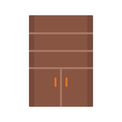 Cupboard with Shelves Vector Icon