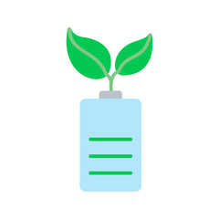 Eco friendly Battery Vector Icon