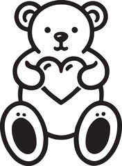 Downloadable silhouette vector EPS file of a teddy bear, perfect for kids' designs, toys, nursery decor, baby shower themes, childhood art, and adorable creative projects.
