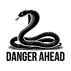 Snake Silhouette Vector Illustration with the text 