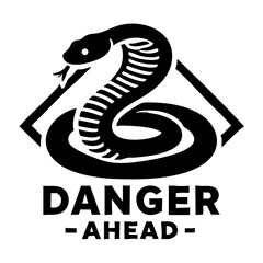 Snake Silhouette Vector Illustration with the text 