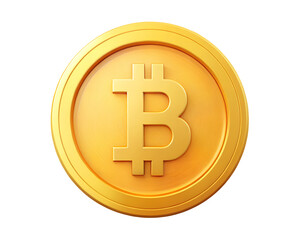 Obraz premium gold bitcoin clipart image on transparent background