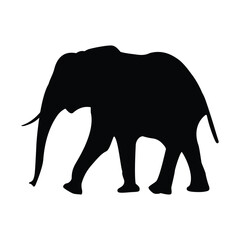 Elephant silhouette vector design isolated on a white background