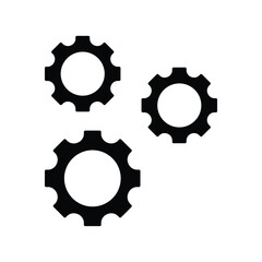 Setting glyph icon with white background vector stock illustration